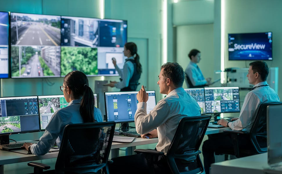 Security operations monitoring room